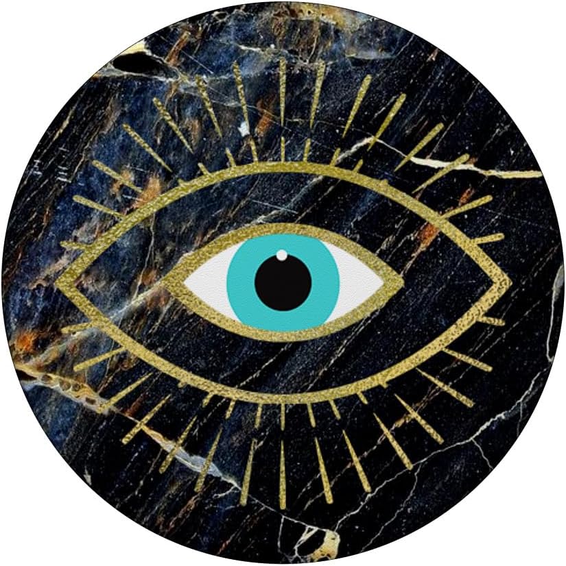 Yellow Evil Eye Black PopSockets Adhesive PopGrip - Image 3