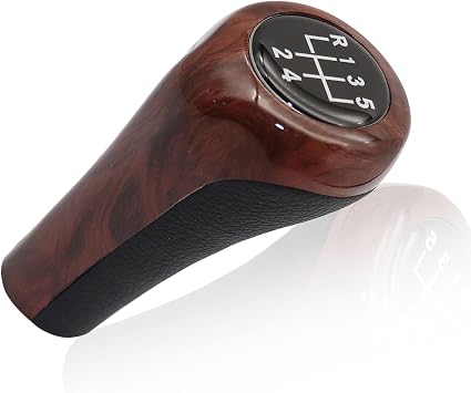 XQSMWF 5 Speed Bar Wood Grain Manual Gear Shift Knob for BMW E81 E82 E87 E46 E90 E91 E92 E60 E61 E63 X1 E84 X3 E83 X5 E53 E30 E32 E34 E34 E3 E34 E34 E34 E34 33 E3 4 E33 6 E388 E39