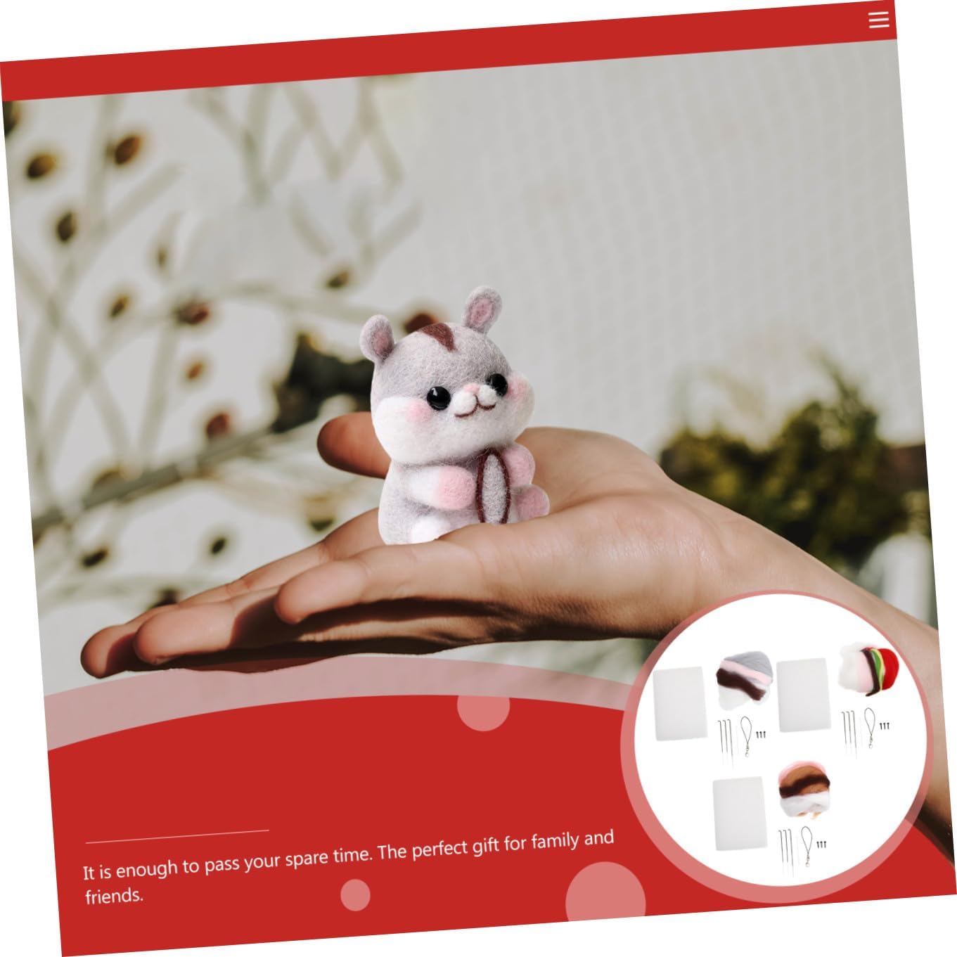 DOITOOL 6sets Craft Kits Needle Felting Kit Includes Hamster Rabbit Dog Felting Supplies for DIY Projects