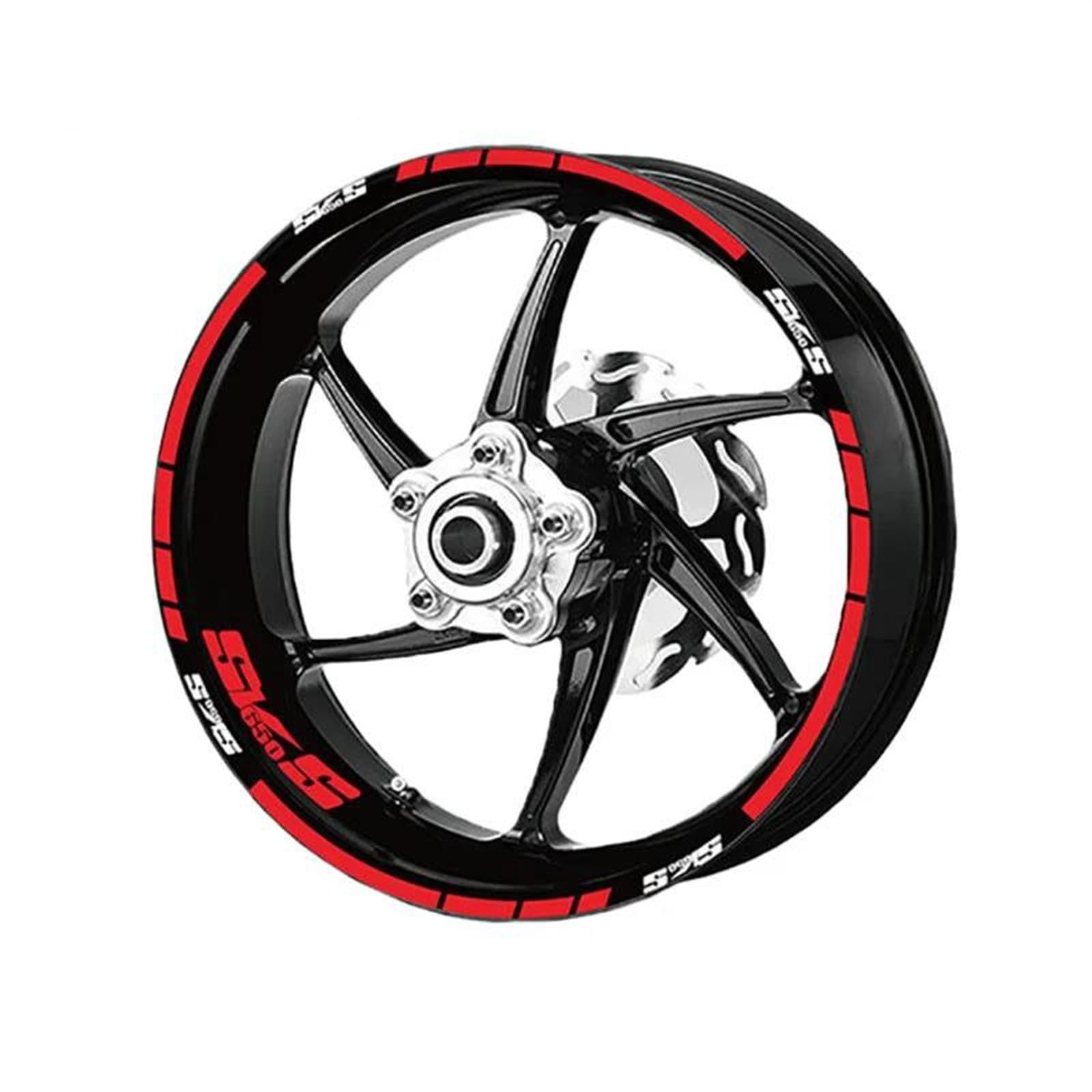 Motorcycle Wheel Stickers Reflective Decals Rims for Suzuki SV650 SV 650 SV650S 650S(Style 5)