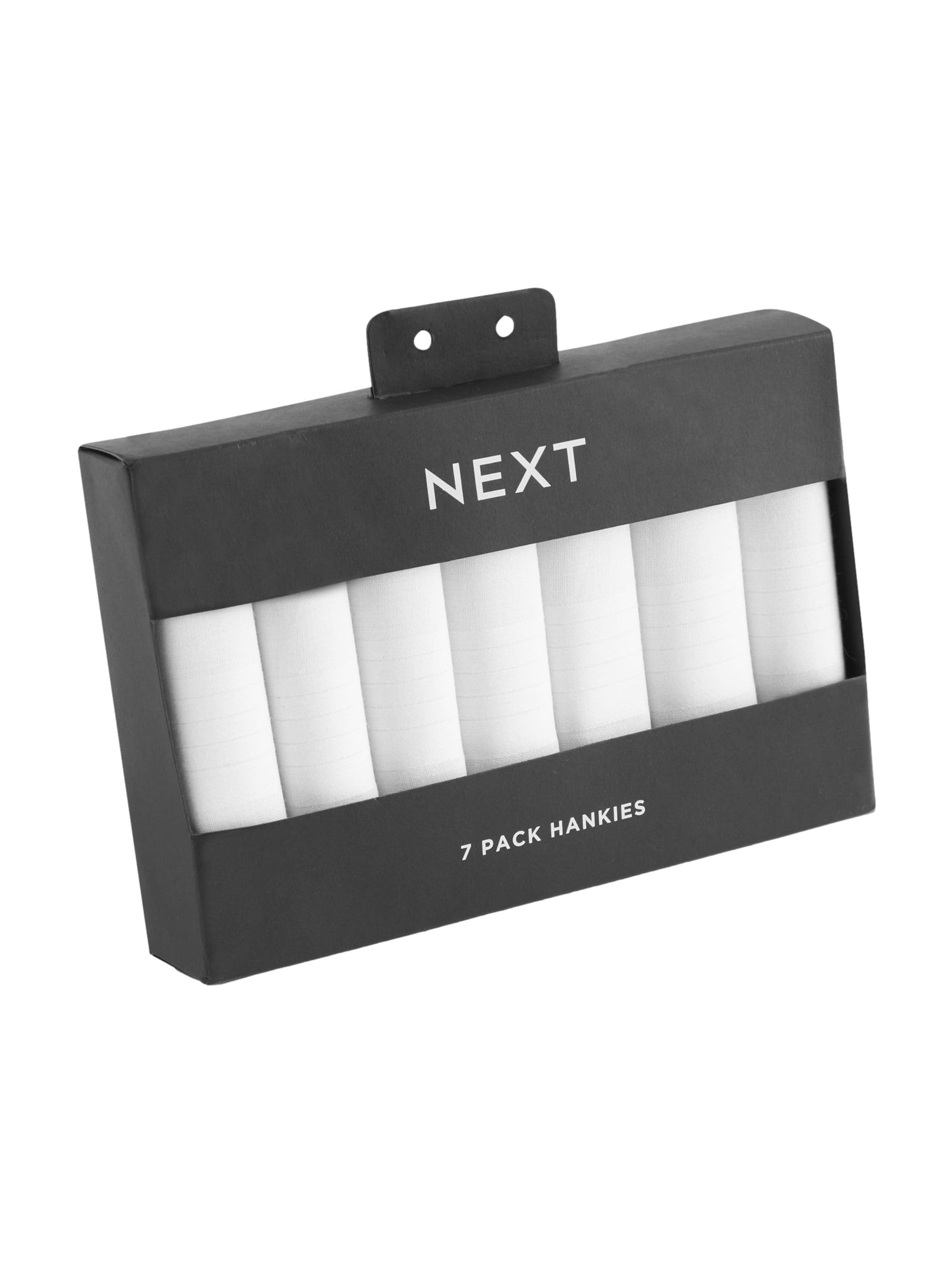 NEXT Herren Taschentücher 7er-Pack Weiß, 100% Baumwolle