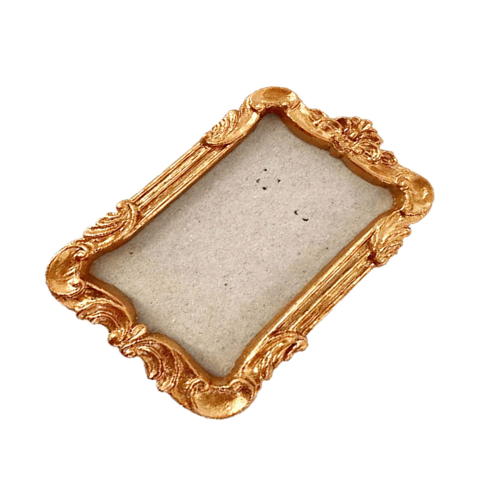 Hsyzygian Minis Picture Frame Victorians Small Resin Antique Photo Frame Tiny Baroques Ornate Frames Wall Hanging Tabletop Display Tiny Ornate Ornament