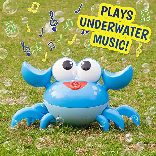 Maxx Bubbles Dancing Crab Bubble Machine - Moving Bubble Blower For Kids | Lights Up And Plays Music | 4Oz Bottle Of Bubble Solution - Sunny Days Entertainment #TOP2