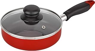 和平フレイズ ミニ フライパン 16cm レッド ガラス蓋付 お弁当 離乳食 少量調理に ガス火専用 かちこれ RB-1919
