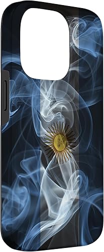 Vista 42 de iPhone 11 Smoky Argentina Flag - Funda de orgullo argentino estilo humo