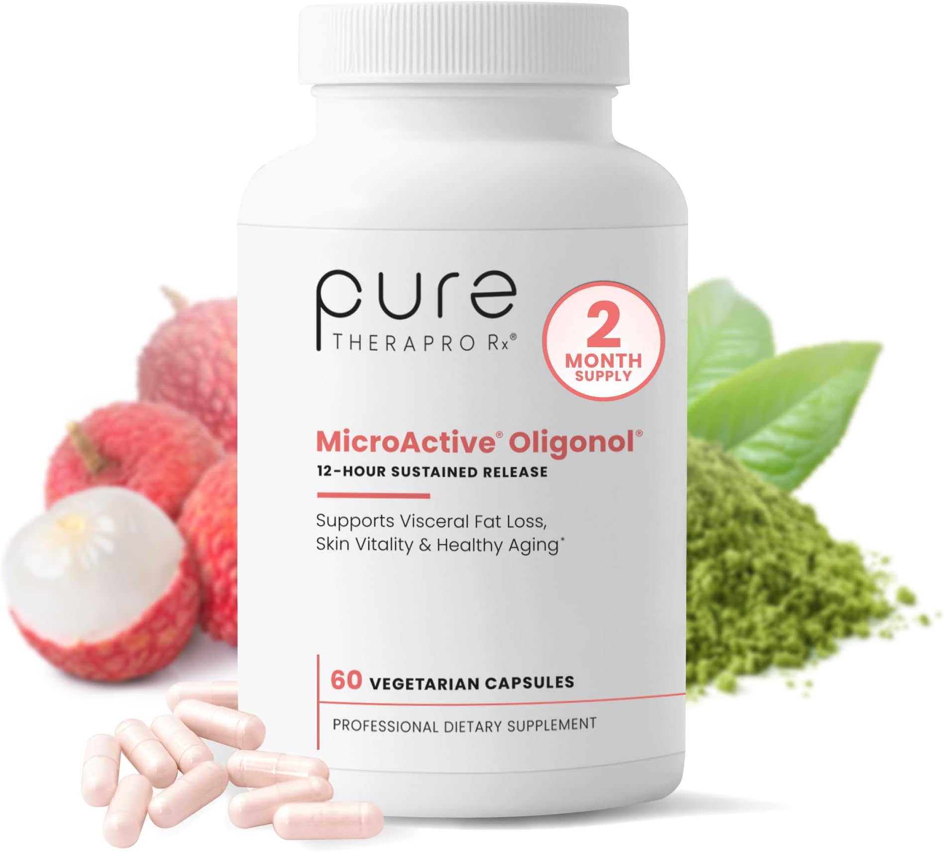 MicroActive Oligonol, Lychee Fruit & Green Tea, 60 Vegan Capsules