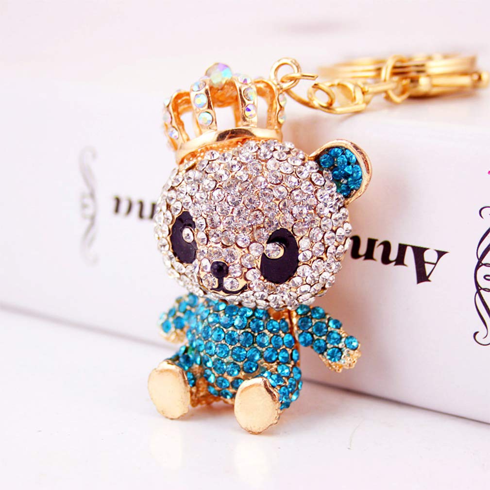 GrtdrmCute Panda Shape Crystal Rhinestone Sparkling Keychain Bag Pendant Handbag Charm for Women Girls