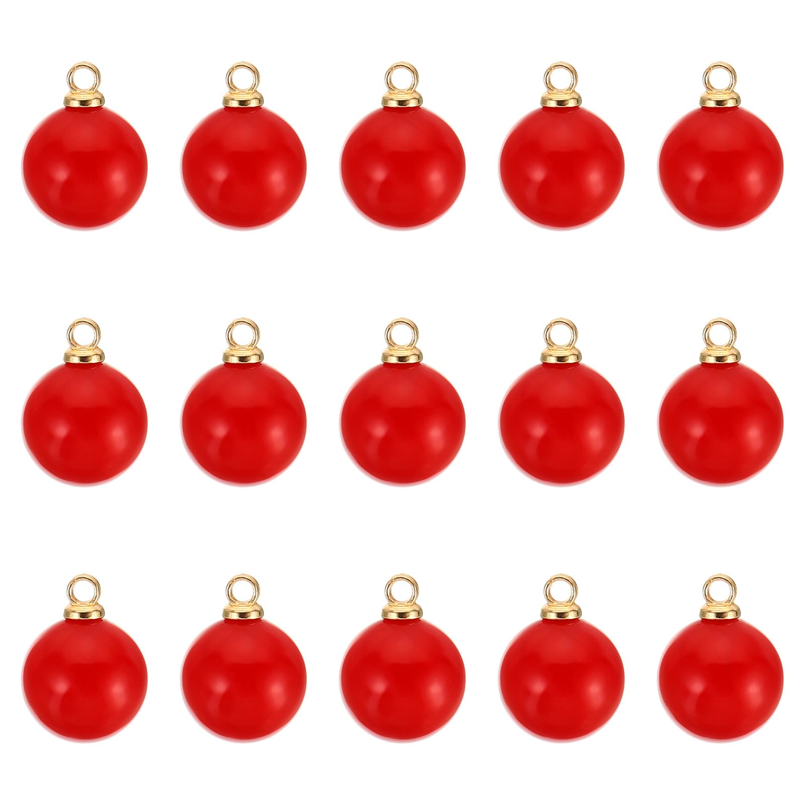 PATIKIL (8mm Pearl Charm, 150Pcs Pearl Beads Faux Pearl Pendant Charm Beautiful Designer DIY for Making s s Wedding Crafts,Gold Red