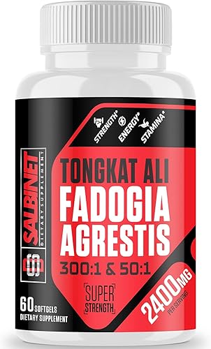 Vista 10 de 2400 mg Fadogia Agrestis Tongkat Ali Suplementos – Probado por terceros – 1400 mg Fadogia Agrestis y 1000 mg Tongkat Ali, máxima fuerza, masa
