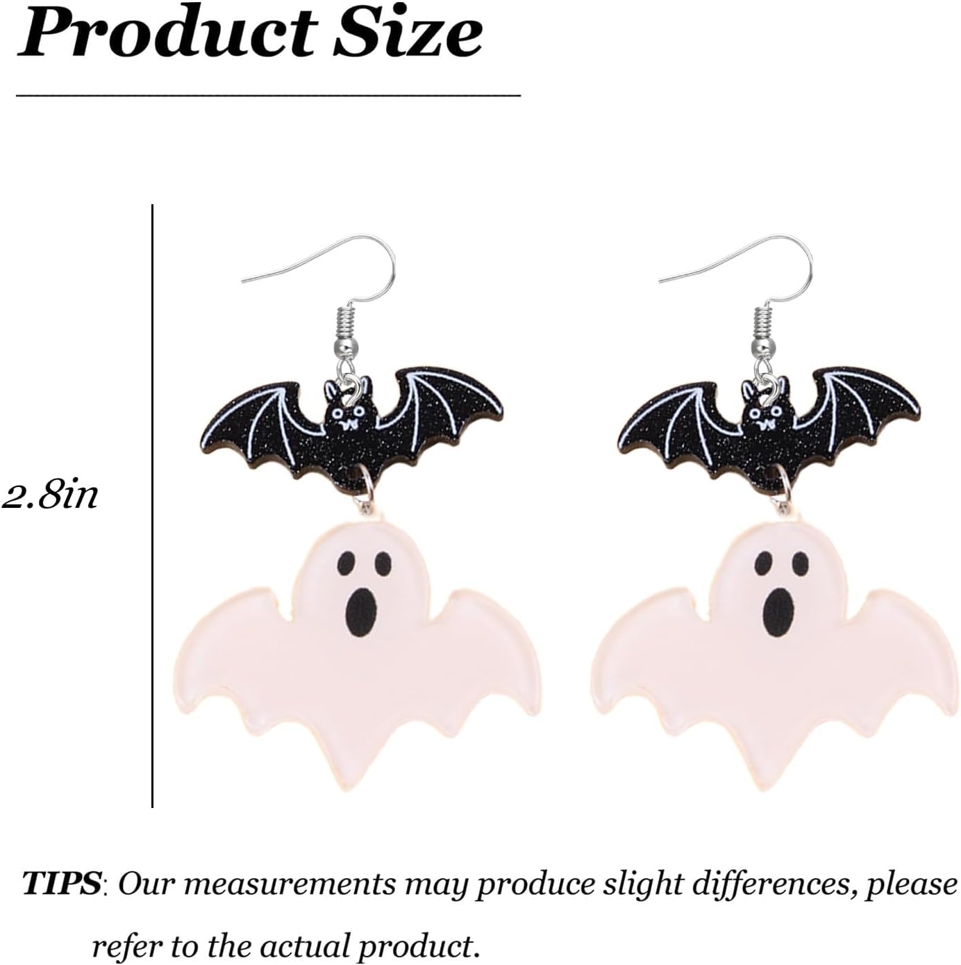Cute Ghost Earrings for Women Black Halloween Bat Earrings Spooky Costume Jewelry Trendy Gifts - Image 6