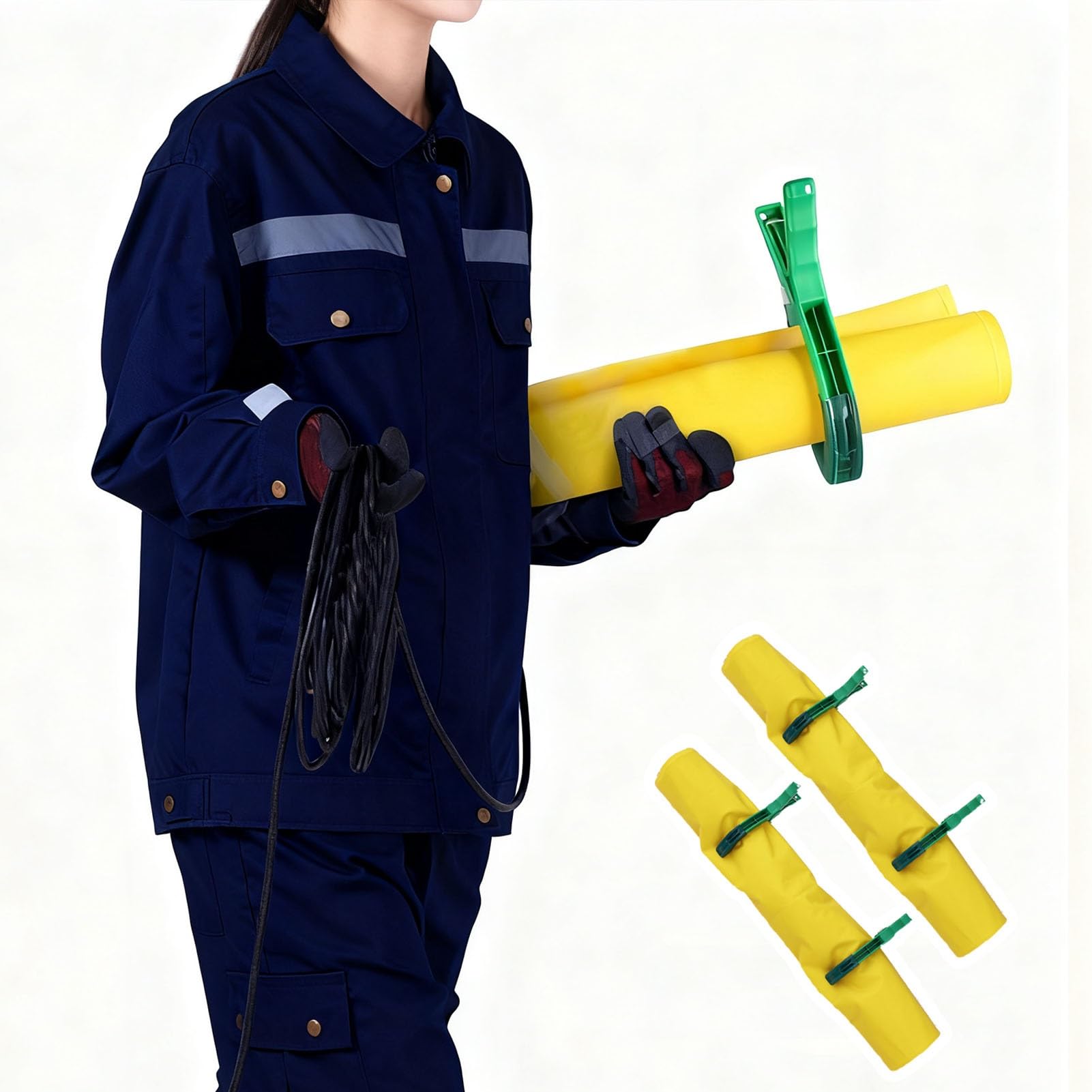 Couverture isolante anti-électrocution diélectrique étanche 0,4 kV avec pinces de maintien