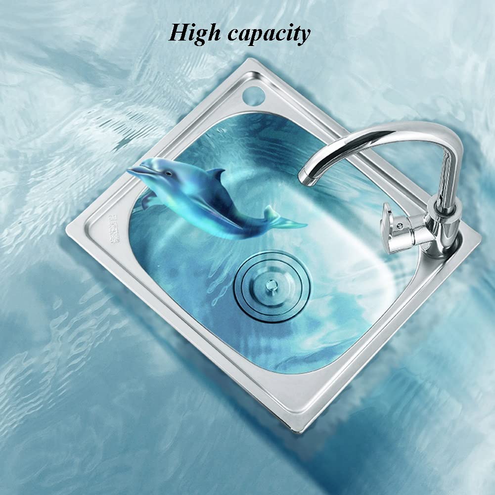 Edelstahlspüle mit Armatur, Einzelbecken, Einbauspüle, Wandmontage, Eckspüle, kleine Wohnmobil-Badezimmer, Bootswandhalterung, Wasserhahn