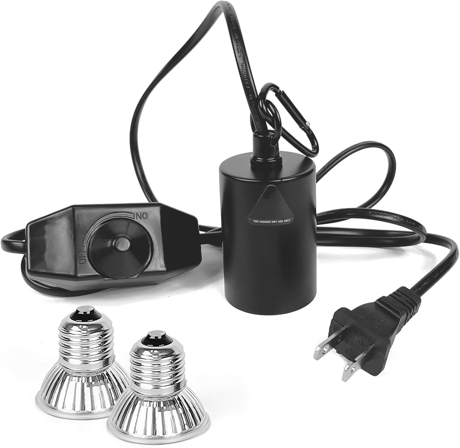 Reptile E27 Ceramic Heat Lamp Holder(with Dimmer Switch