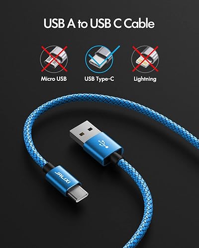 Miniatura 8 de JALIXI Cable USB C largo de 20 pies  19.7 ft, cable USB A a USB C de carga rápida, cable de carga tipo C trenzado para iPhone 15, Galaxy, Pixel,
