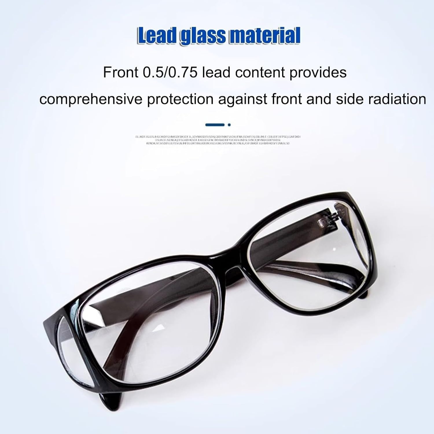 REHOOF Delantal De Plomo Gafas De Protección con Plomo contra Radiación De Rayos X: con Marco De Plástico Envolvente Y Protectores Laterales,Protección Ocular 0.75mmpb
