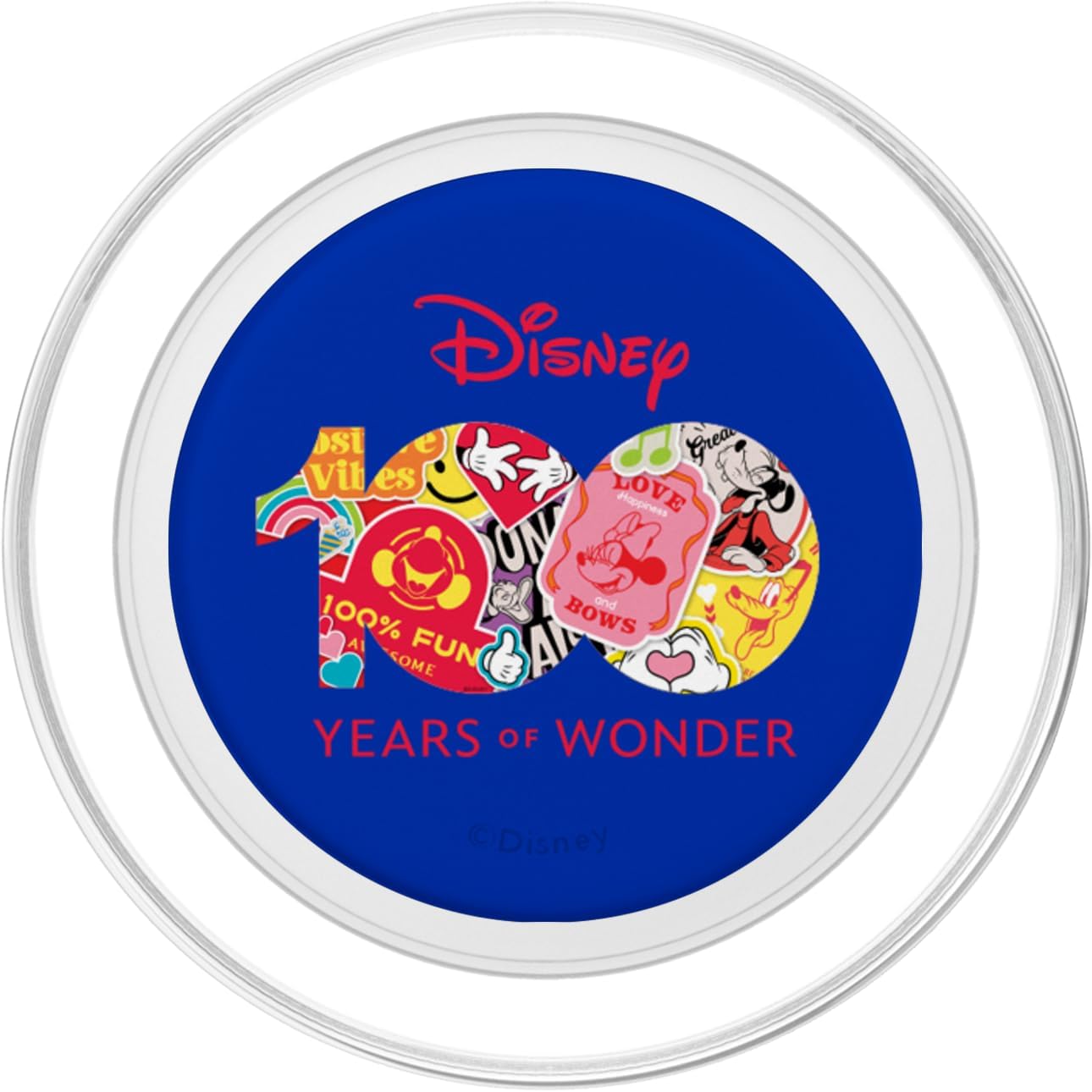 Disney 100 Years of Wonder Logo Happy Faces Stickers D100 PopSockets MagSafe PopGrip for iPhone