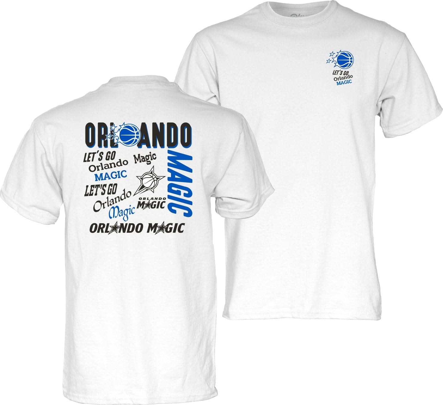 Blue 84 NBA Officially Licensed T-Shirt Front/Back White