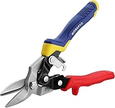 WORKPRO Universal Scissors, Metal Cutting Scissors, Iron Cutting Shears, Aviation Snip, Jagged Blade, Boost Type, Straight Type, Strong, Labor Saving, Safety Lock Included, Coarse Garbage, Dismantling
