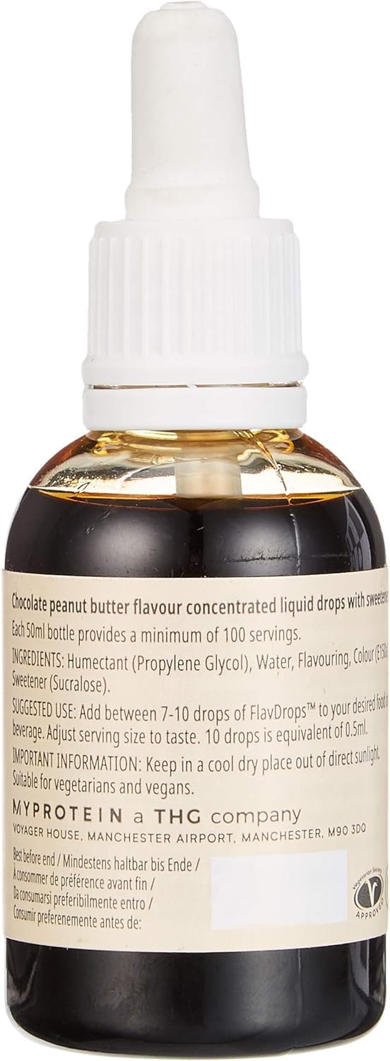 My Protein FlavDrops Flaving Liquid Flavour Chocolate Peanut Butter 50ml :  Amazon.com.be: Health & Personal Care