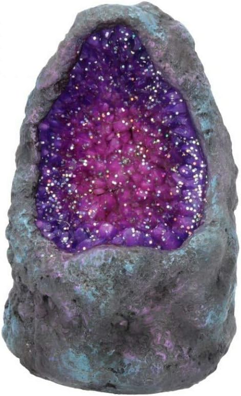 Weird Or Wonderful Crystal Cavern Amethyst 10cm - Purple Colour Changing LED Light Up Geode Rock Lamp Crystal Fantasy Gift