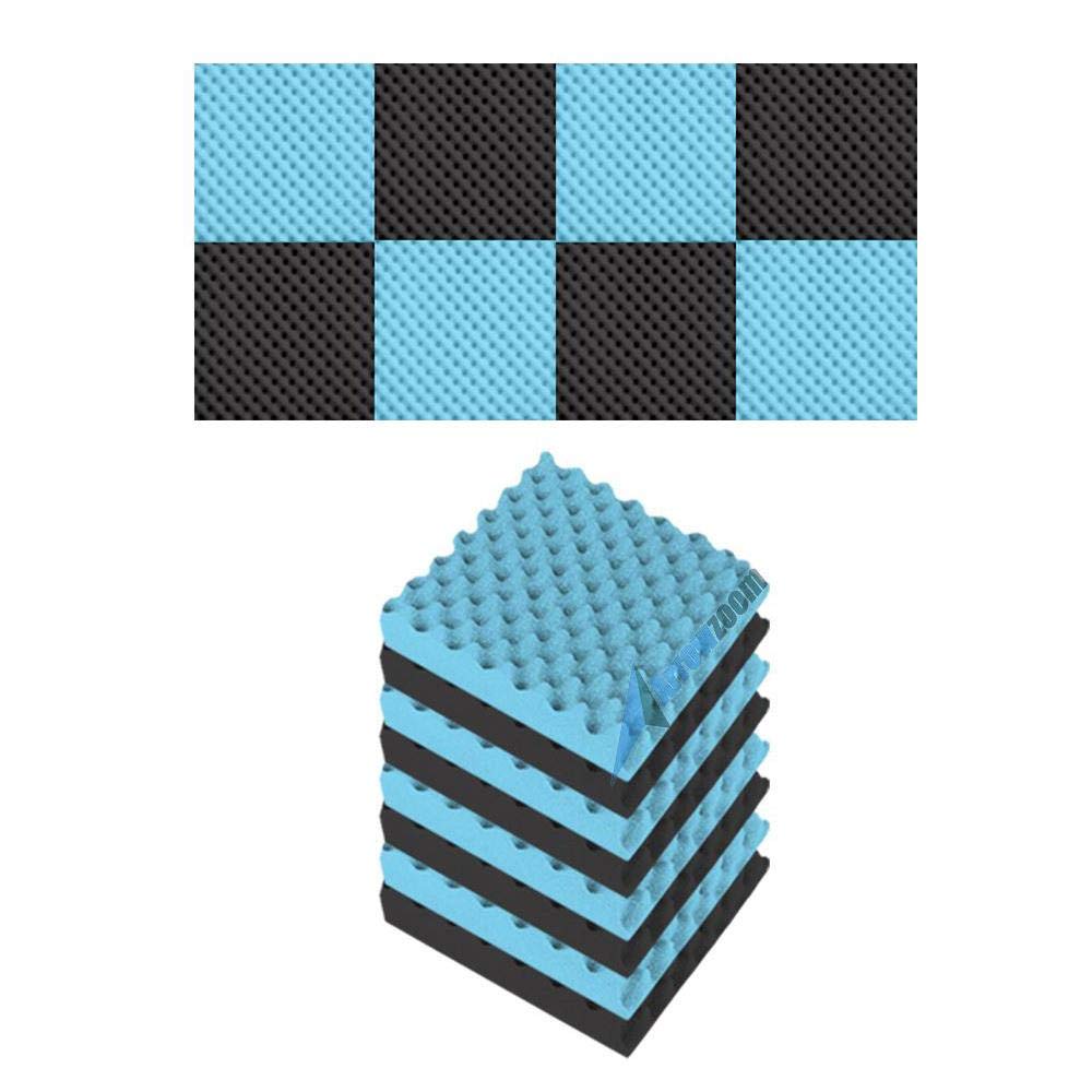 ArrowzoomSuper Dash 8 Pack of 25 X 25 X 3 cm Gray and Burgundy Convoluted Egg Crate Acoustic Home Studio Soundproof Treatment Accessories Foam Wall Panel Tiles SD1052