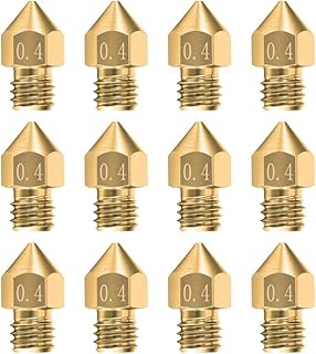 12ピース 0.4mm ノズルプリントヘッド 真鍮 3Dプリンターノズル M6スレッド 1.75mm フィラメント用 Reprap、CR-10、Makerbot MK8に適用