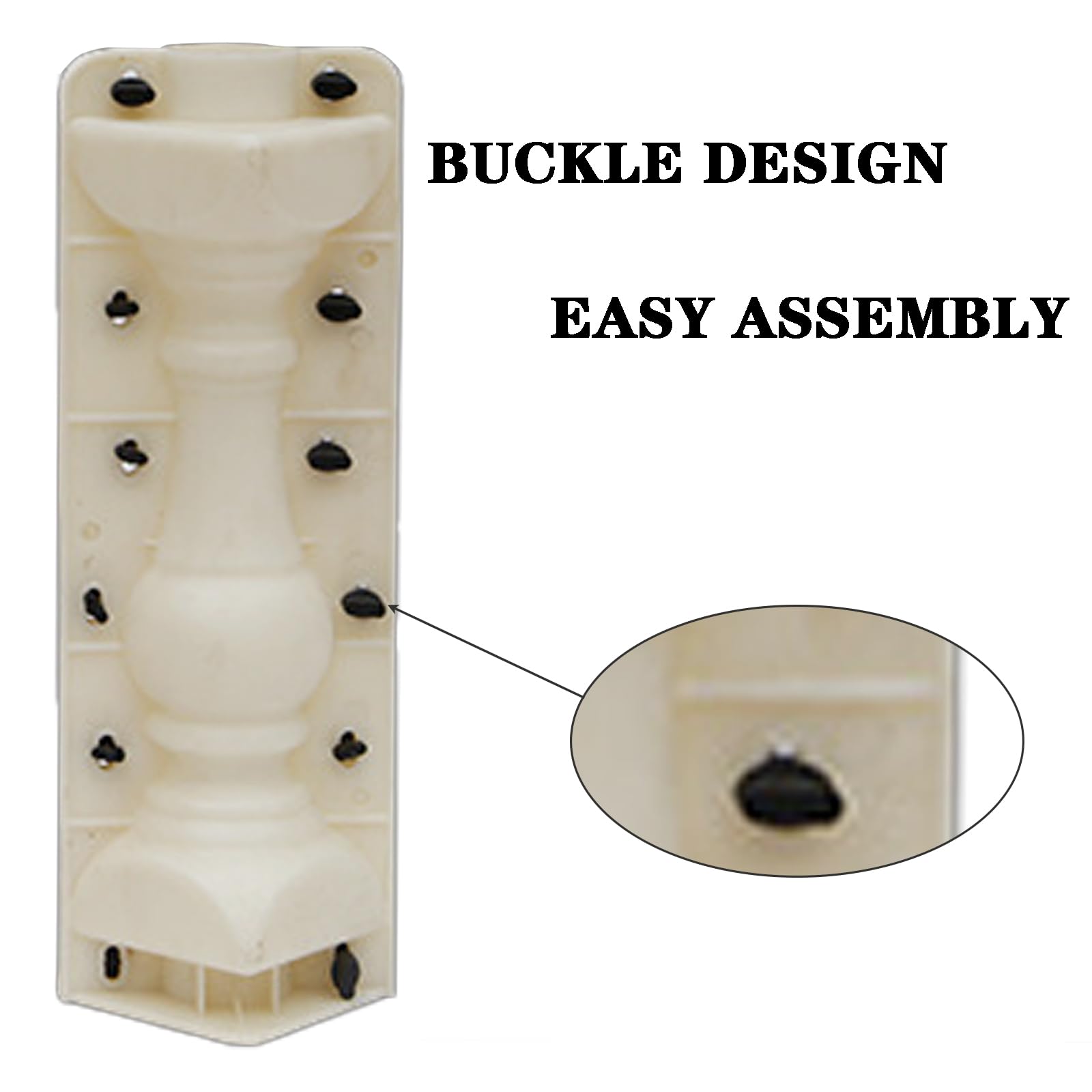 Molde de hormigón para balcón, barandilla de columna romana, hormigón, yeso, cemento, balaustradas, para decoración del hogar y el jardín (estilo 4)