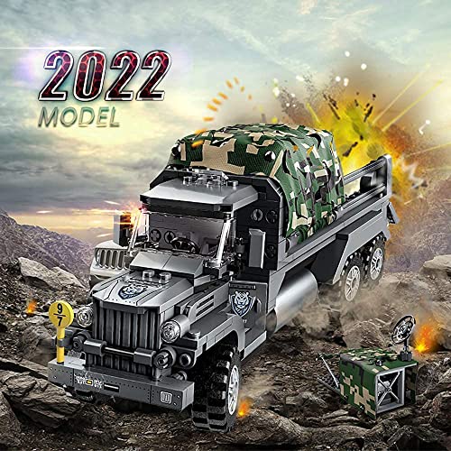 Qman Military Vehicle Building Blocks Sets, Ww2 Army Building Blocks Set Wwii Toyswith 4 Soldiers Toys Gift For Boy Ages 6-12 Years(386 Pieces) #TOP1