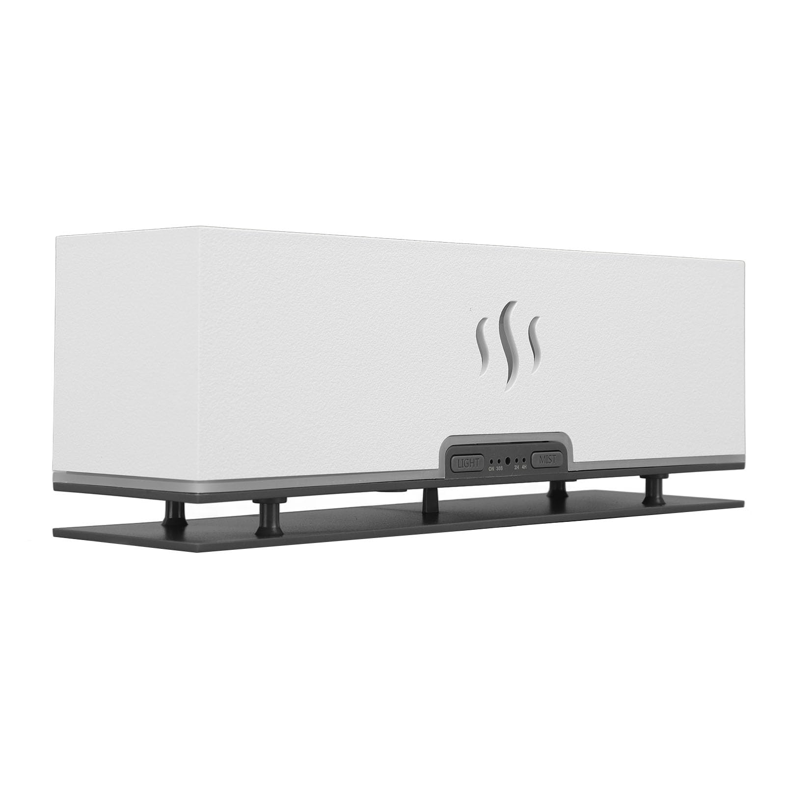 TOPINCN Diffusore di Aromi a con Lampada a LED Intelligente di Simulazione Umidificatore a Nebulizzazione Diffusore di Oli Essenziali da 100 a 240 V umidità Aumentata (Bianco)