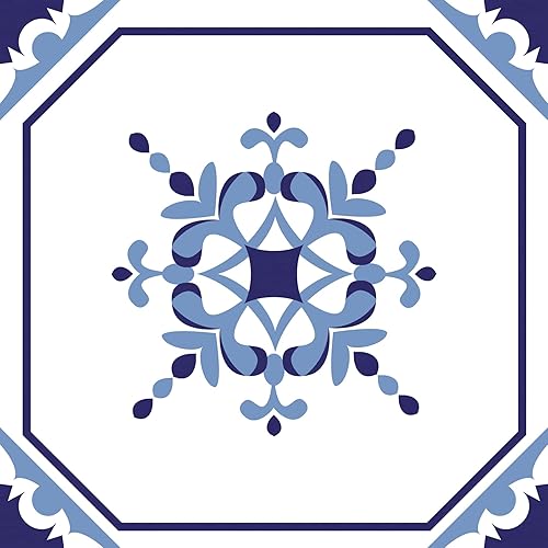 Poromoro Azulejos portugués españoles adhesivos de mosaico para cocina y baño, juego de 16 unidades (3.9, 70)