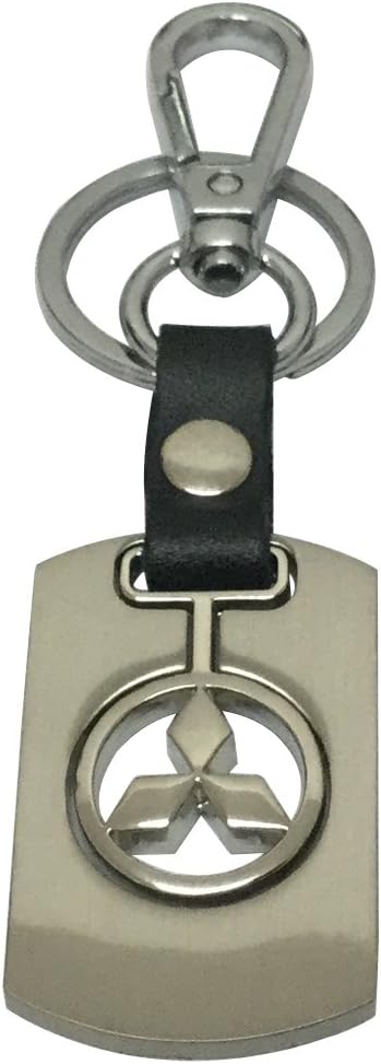 Daiden Chrome Metal Keychain Key Chain Ring Keyring Keyfob Key Holder for Mitsubishi Driver Car Enthusiast Automotive