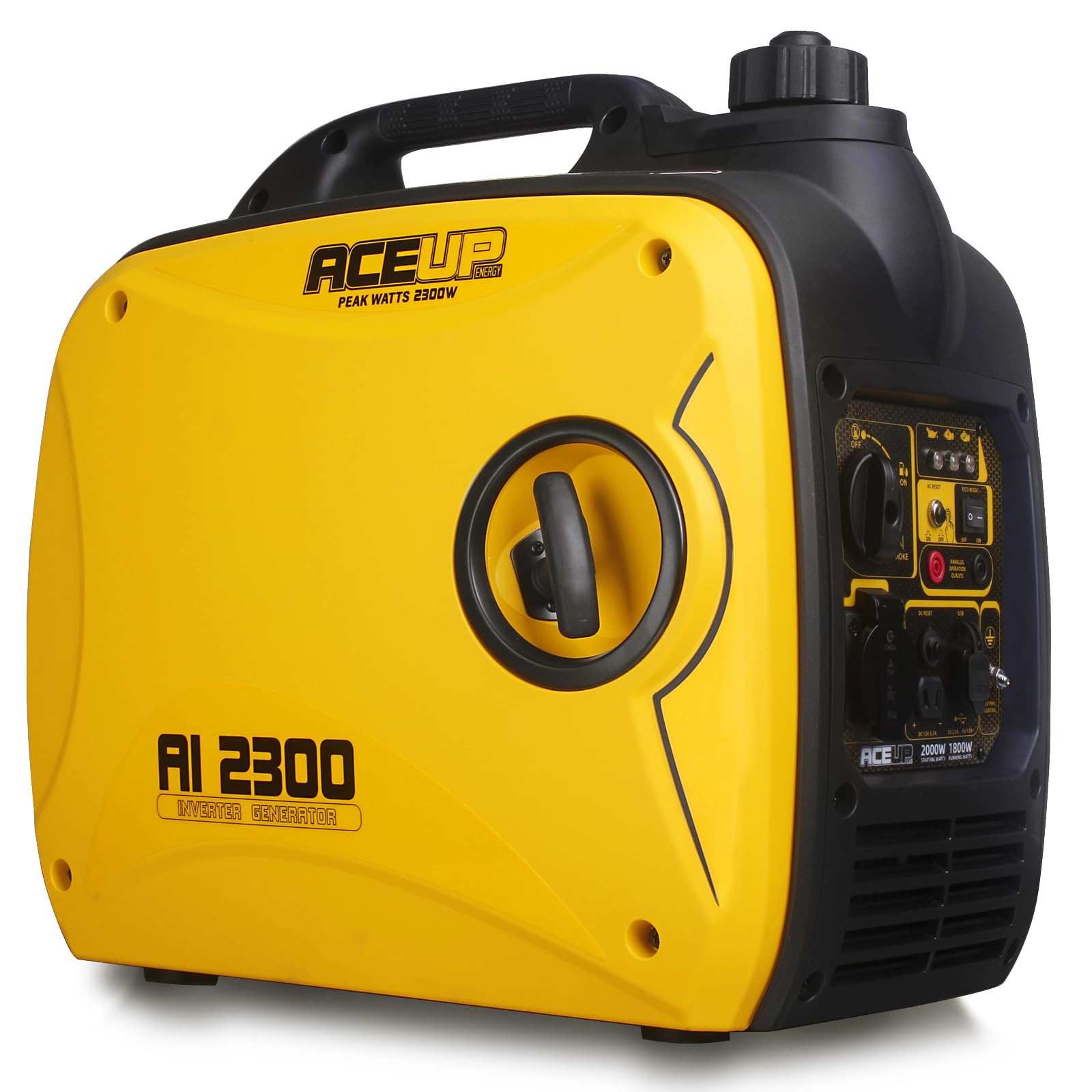 Generatore di Corrente 2000W, Aceup Energy Inverter Generator Portatile,Silenziato Gruppo Elettrogeno Emergenza con Prese AC/DC/USB Leggero per Campeggio, all'aperto