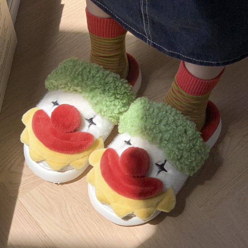Clown Cotton Slippers Christmas Halloween Autumn Winter Indoor Home Cute Warm Clown Slippers4