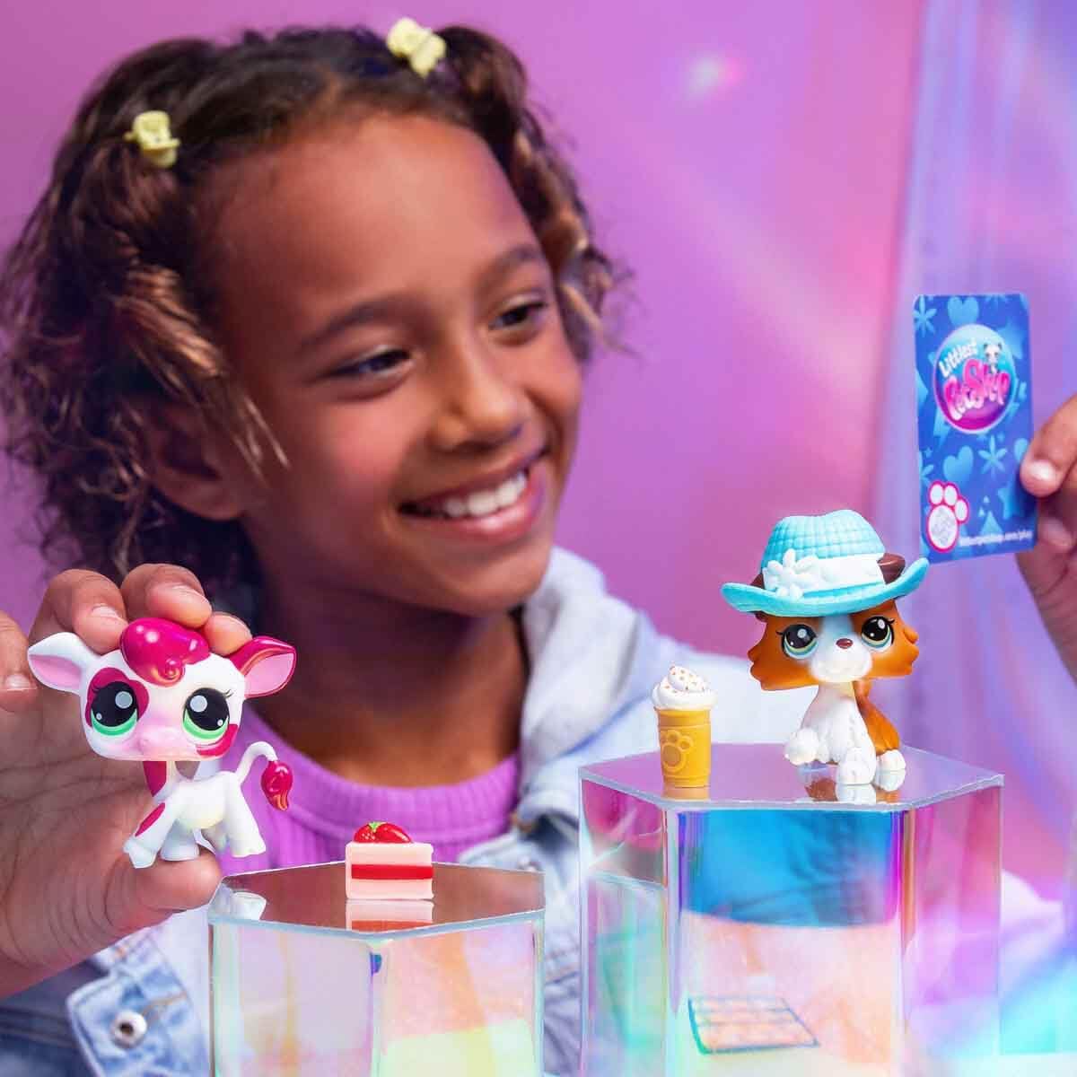Littlest Pet Shop Minis 2er Set Figuren S3-151&150 Collie Hund und Kuh