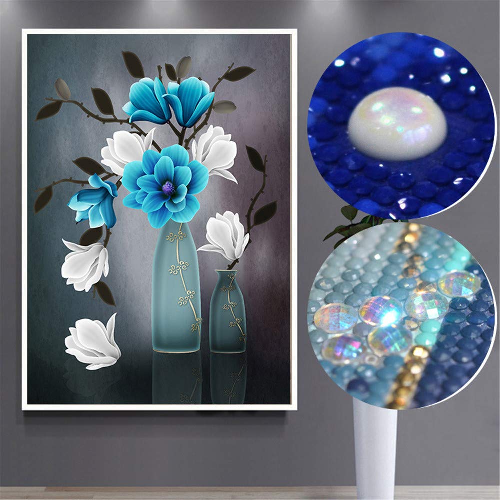 Nicole Knupfer 5D Diamant Painting Kit – Magnolie, 230x65 Cm, DIY Strassbild Für Wanddekoration