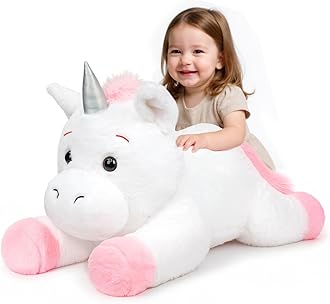 Cudhug Unicorn Stuffed Animal, Giant 31.5" Stuffed Plush,Large Soft Plush Unicorn Toy Birthday Holiday Party Gifts for Kids Girls