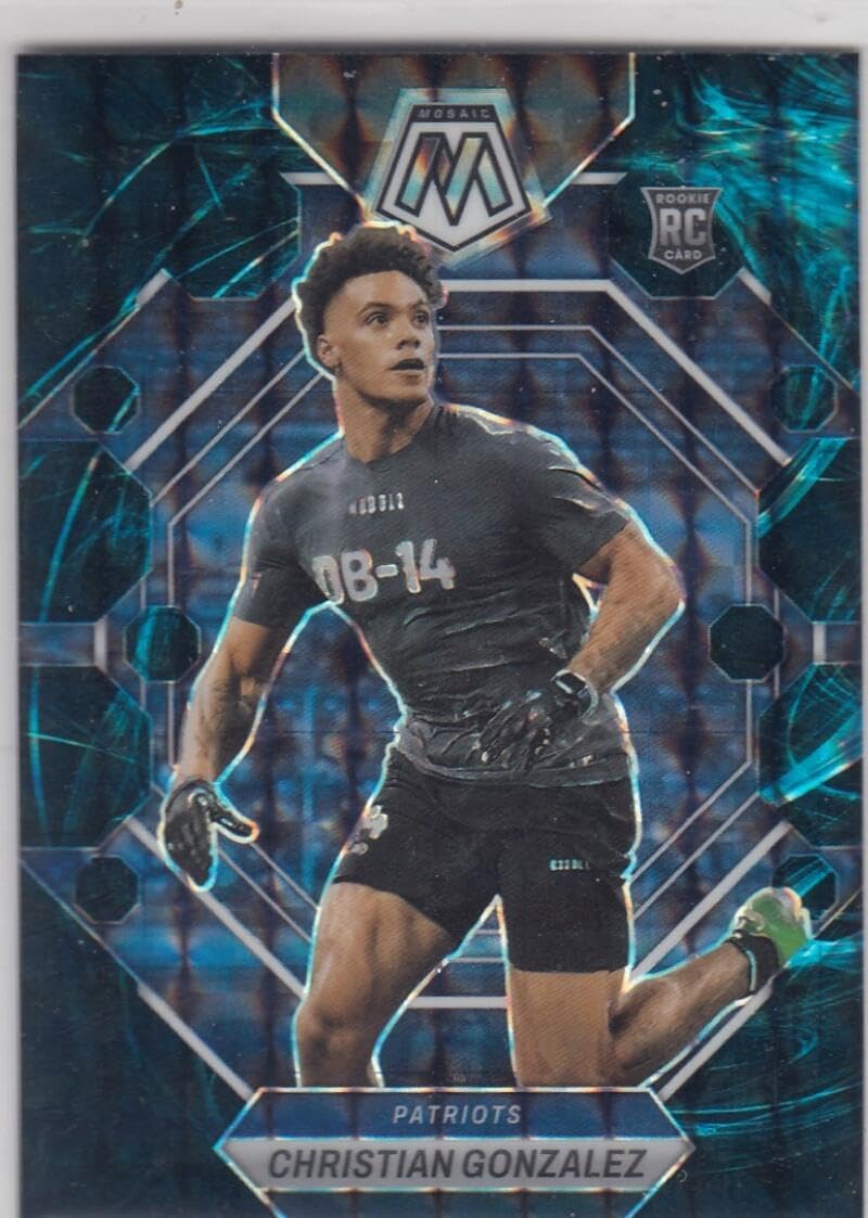 Football Trading Card NFL 2023 Panini Mosaic Mosaic Genesis #300 Christian Gonzalez NM Near Mint RC Rookie Patriots