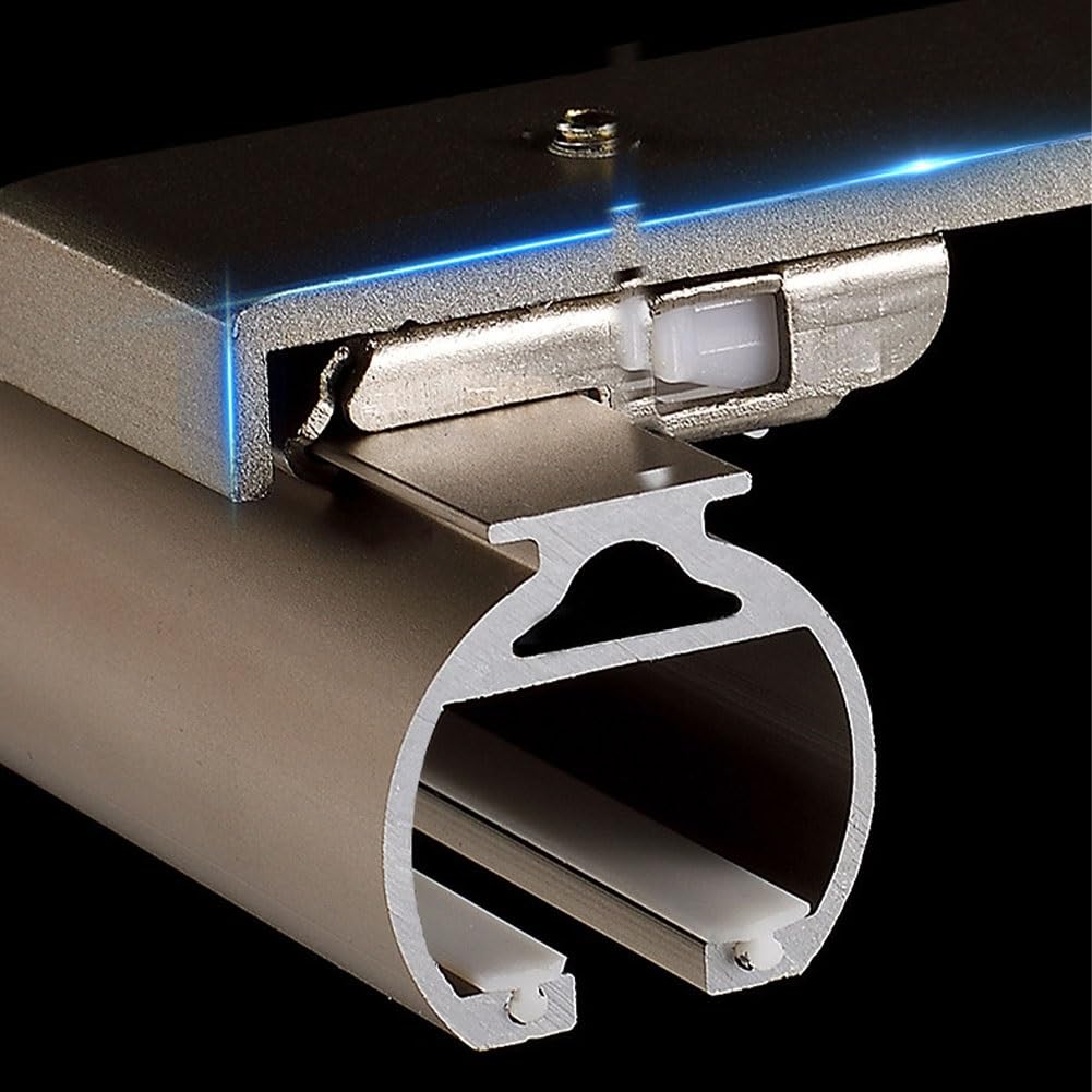 Tringle à Rideaux avec Embouts Ronds, Tringle à Rideau En Aluminium, Rail De Rideau pour les fenêtres, séparateur, chambre(Blanc,1.00 m (3.3 ft))