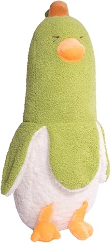 Miniatura 1 de Peluche de pato de plátano, bonita almohada de peluche para abrazar, animal de peluche para niñas y niños, color blanco (verde, 35.4 pulgadas)
