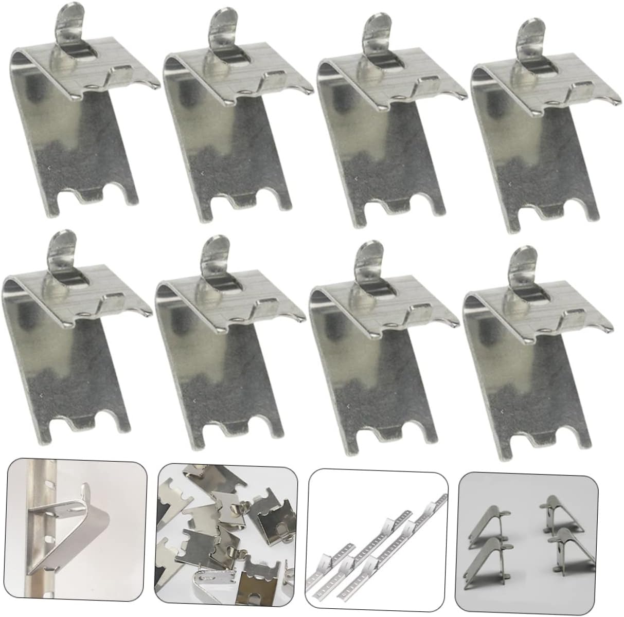 ARTIBETTER 16pcs Freezer Shelf Holder Shelf Clip Clamp Cooler Support Hooks for Fridge
