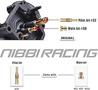 Vista 3 de NIBBI Kit de carburador PE22, carburador de 0.866 in con chorros de carbohidratos, apto para motocross de 110 cc, 125 cc, 130 cc, Apolo, TaoTao