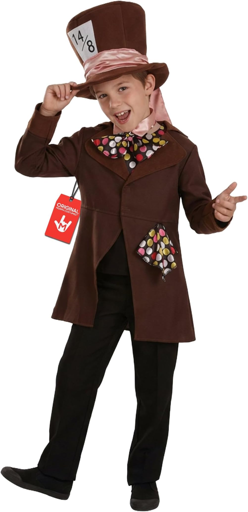 Fun Shack Mad Hatter Costume Kids, Boys Alice in Wonderland Costumes, Halloween Costumes for Kids, Boys Halloween Costume