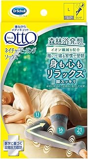 メディキュット 着圧ソックス ネイチャーヒーリング ロング ナチュラルグレー L 1足