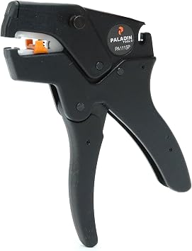 Paladin Tools PA1115P MINI-STRIPAX PLUS Automatic Wire Stripper & Cutter | 28-17 AWG PVC and Teflon Insulations | Professional Grade Wire Stripper Tool