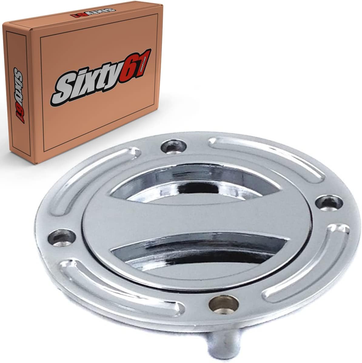 Chrome Gas Cap Compatible with Hayabusa 1999-2007 Suzuki Fuel Tank Keyless