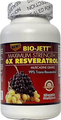 Bio-Jett Resveratrol de máxima fuerza 6X 250 cápsulas