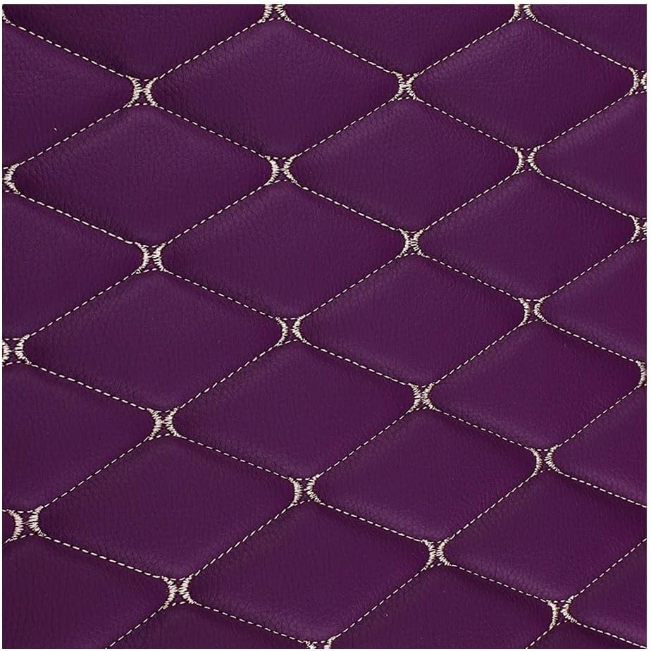 Faux Leather Fabric Quilted Diamond Stitch Padded Cushion Linen Wadding Interior Vehicle Upholstery(Purple,1.6X6m)