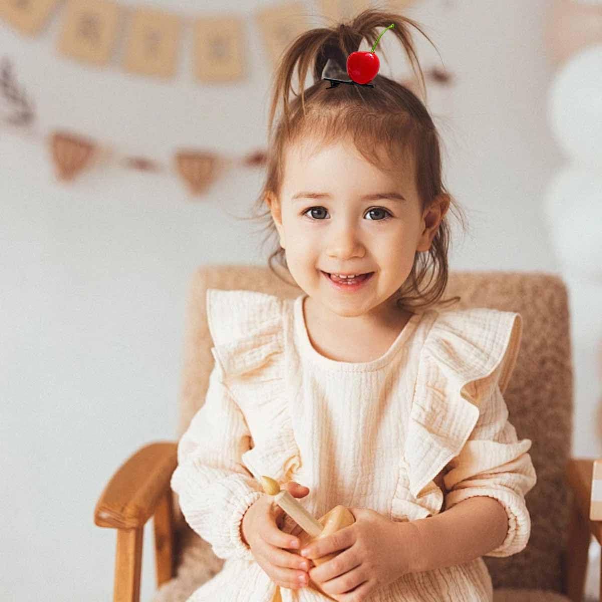 20 PCS Mini Cherry Hair Clip Cute Red Cherry Hair Pins Realistic Fruit Barrette Fashion Non Slip Winter Crocodile Clip Hair Accessory for Women Girls Kids Daily Christmas Hairstyle Decoration - Image 4