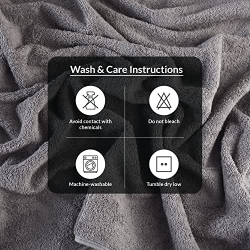 Infinitee Xclusives Premium Bath Towels Set Pack Of 4-100% Ring Spun Cotton Towels - Grey Bath Towels 27 X 54 - Soft Feel, Quick Dry, Highly Absorbent Durable Towels, Perfect For Daily Use #TOP5