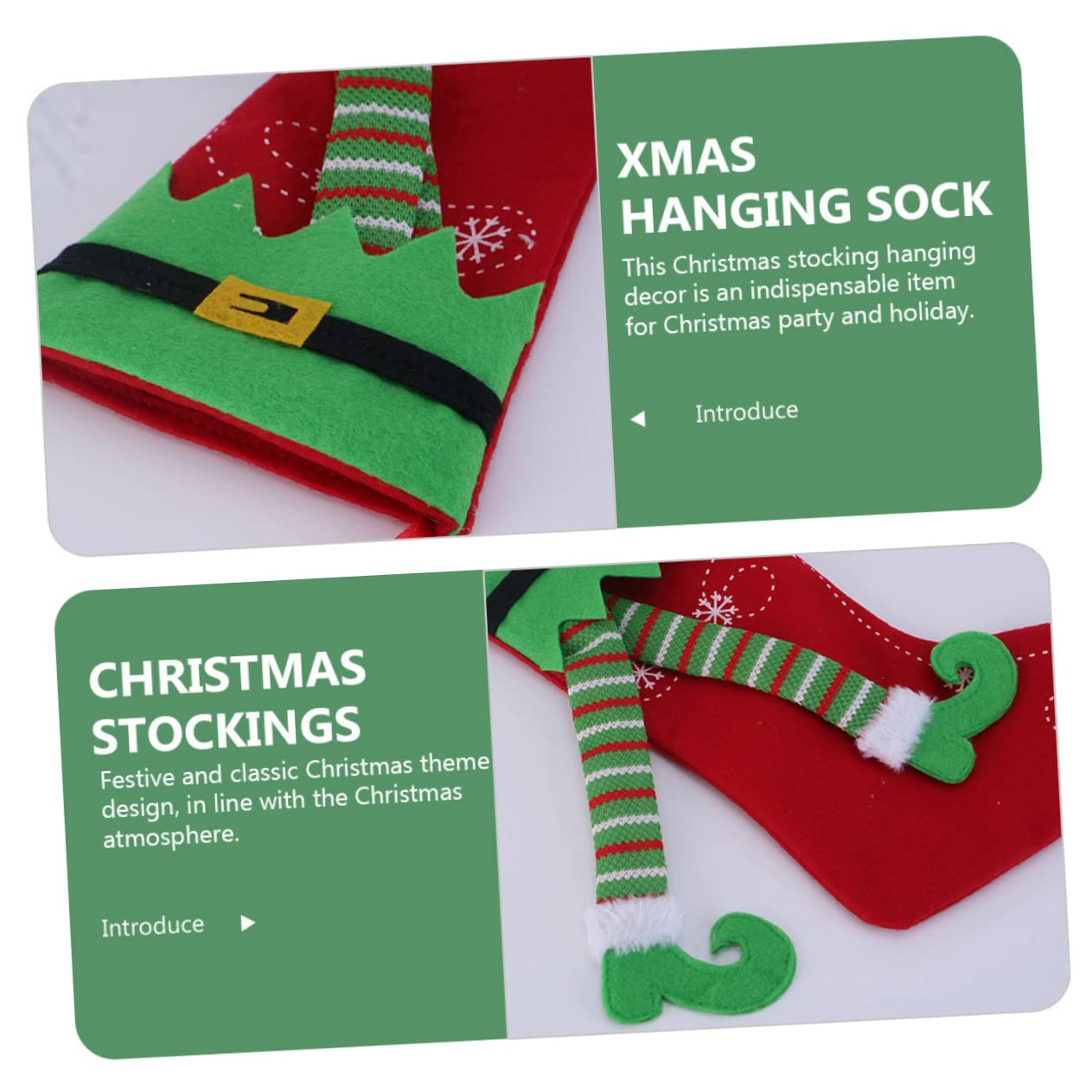 IMIKEYA 8 Stück Weihnachtsstrumpf Feiertagsstrümpfe Weihnachtsstrumpf Zum Aufhängen Weihnachtssocke Geschenktüte Strumpf Für Weihnachtsbaum Hängende Socke